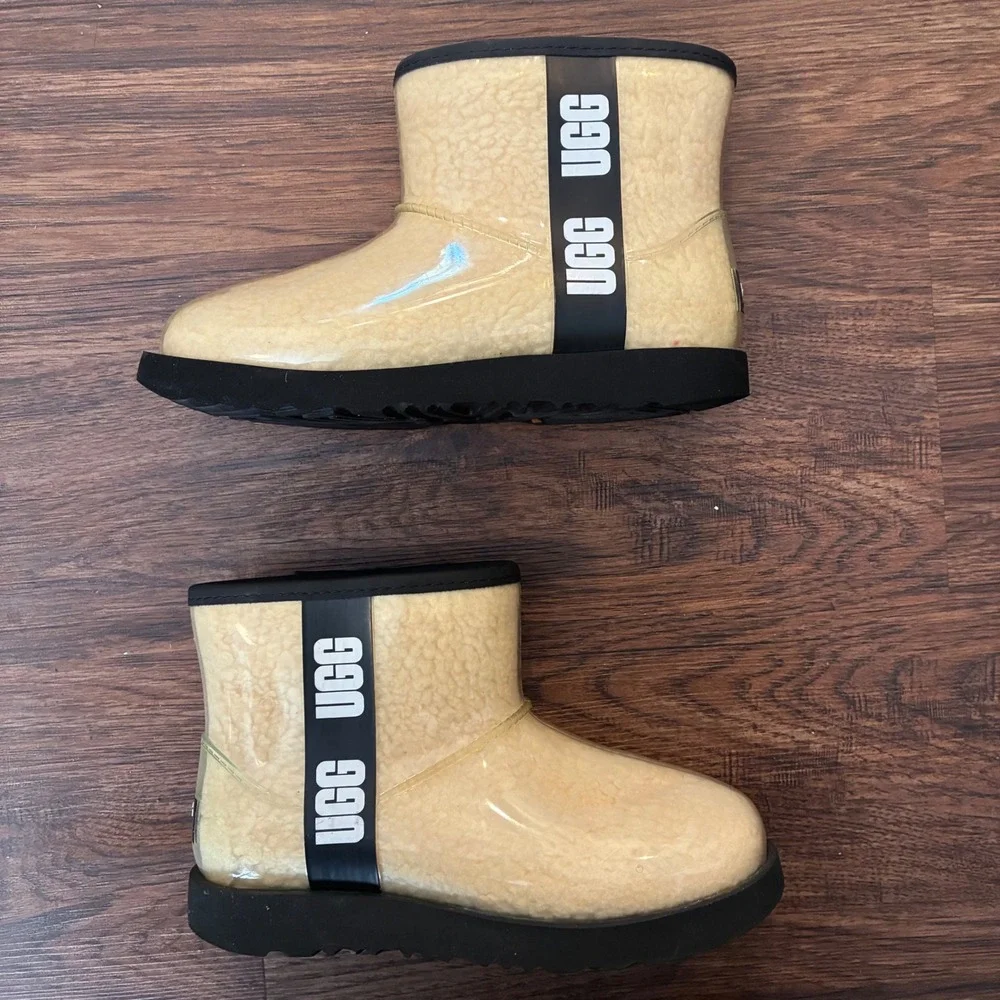UGG Classic Clear Mini Waterproof Boots‎ Natural Black Women's US 5 EU 35
